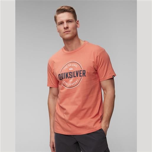 Quiksilver t-shirt arancione da uomo Quiksilver circle up ss