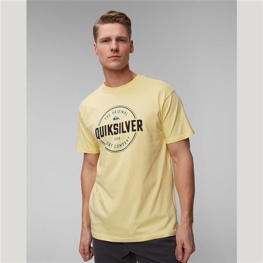 Quiksilver t-shirt gialla da uomo Quiksilver circle up ss