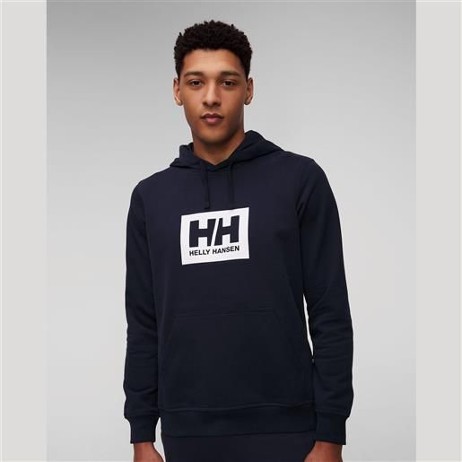 Helly Hansen felpa blu scuro da uomo Helly Hansen hh box hoodie