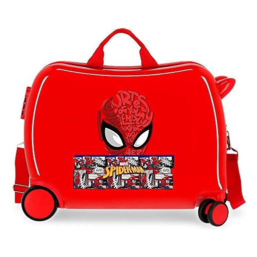 Marvel spiderman comic, bagagli per bambino, rosso (red), 50x38x20 cms