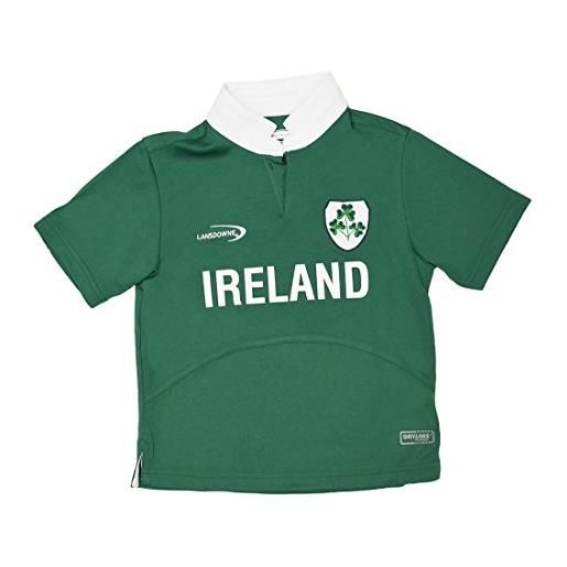 Lansdowne maglia da rugby per bambini a maniche corte green ireland shamrock performance (3/4 anni)