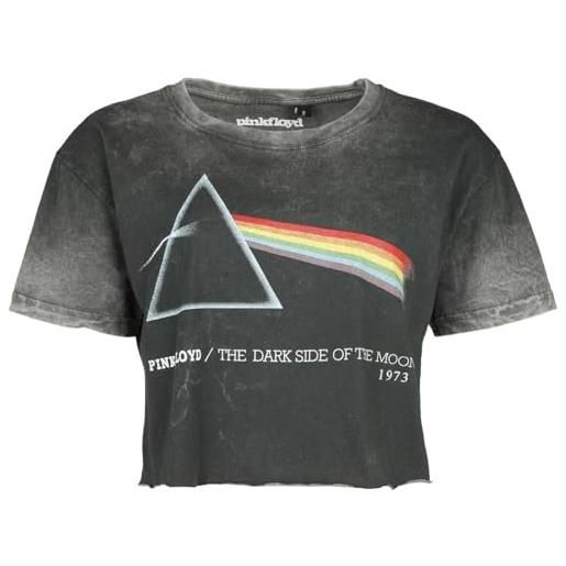 Pink Floyd the dark side of the moon donna t-shirt grigio m 100% cotone largo