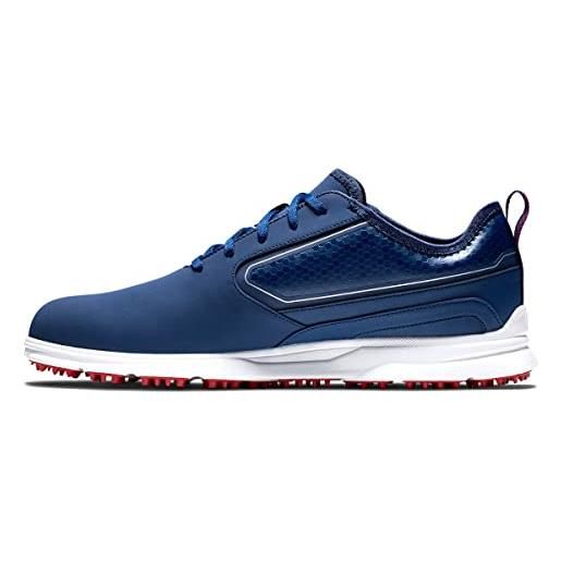 FootJoy superlites xp, scarpa da golf uomo, blu navy, rosso, 40 eu