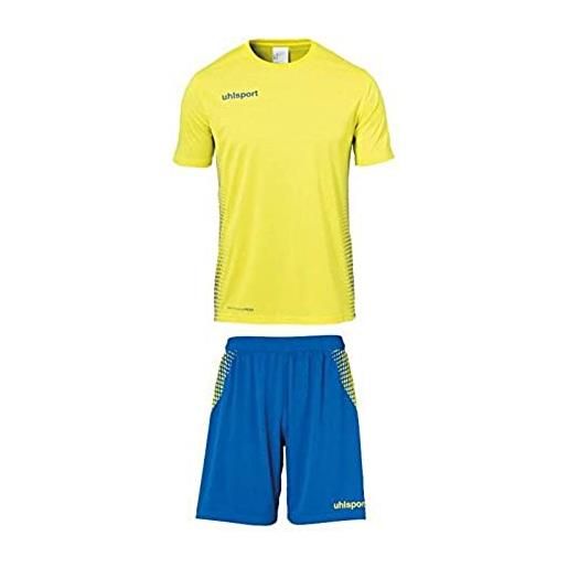 uhlsport score kit ka team maglia, unisex, score kit ka, limonengelb/azurblau, l