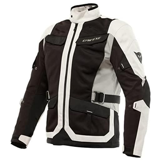 Dainese - desert tex jacket, giacca moto estiva, tessuto tecnico leggero, protezioni su spalle e gomiti, giacca moto da uomo, peyote/nero/steeple-gray, 64