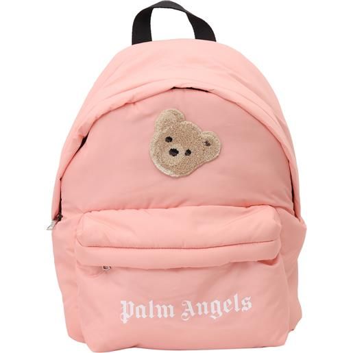 PALM ANGELS KIDS zaino logo bear