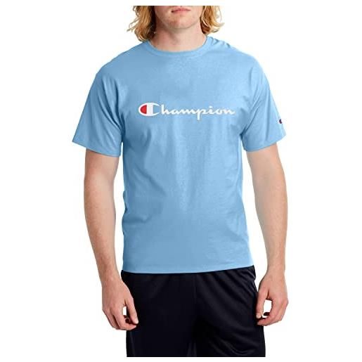 Champion classic graphic tee t-shirt, swiss blue, l uomo