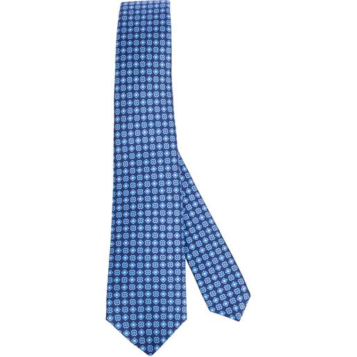KITON cravatta in seta KITON 04 blu uomo
