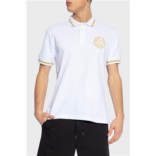 VERSACE JEANS COUTURE polo uomo bianco/oro gt02