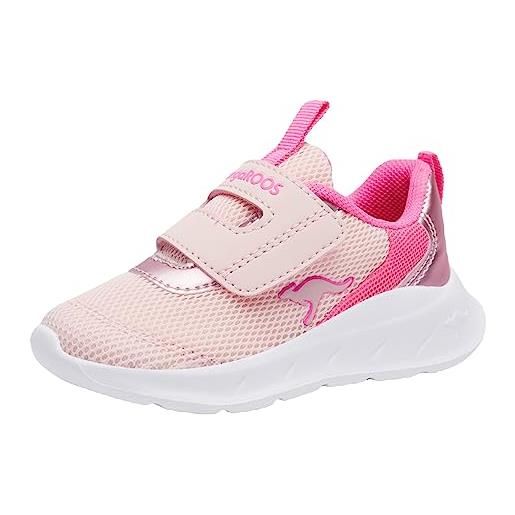KangaROOS k-ir sporty v, scarpe da ginnastica bambina, rosa gelo, rosa fluo, 27 eu