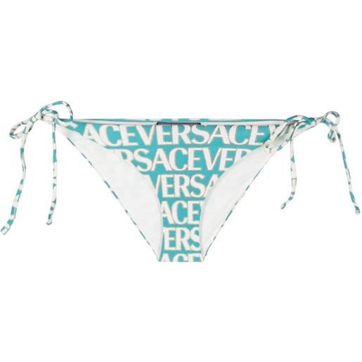 Versace slip bikini con stampa - blu