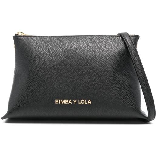Bimba y Lola borsa a tracolla piccola con logo - nero