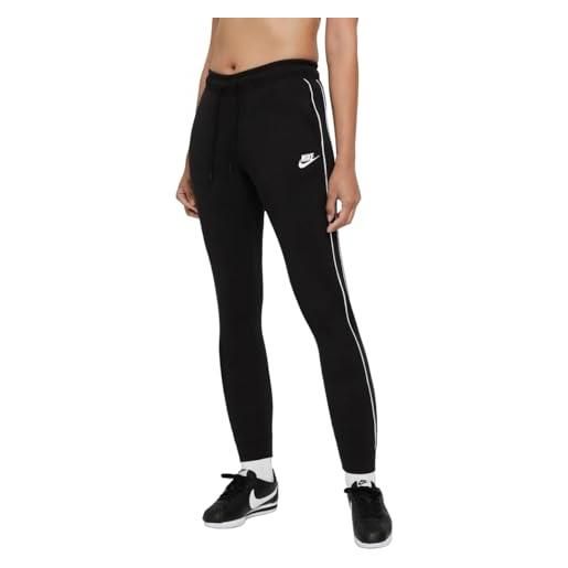 Nike milleniuessential mr jogger pantaloni, black/white, xxl donna