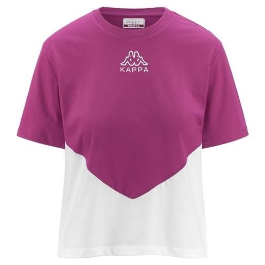Kappa logo ece - t-shirts. Top - t-shirt - donna - fuchsia red baton-white
