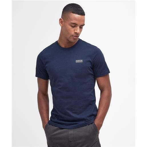 Barbour international t-shirt small logo international blu navy uomo