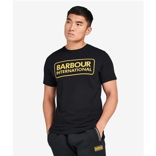 Barbour international t-shirt essential logo large nera uomo