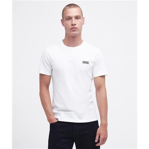 Barbour international t-shirt small logo bianca uomo
