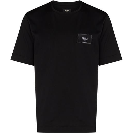 FENDI t-shirt con logo - nero