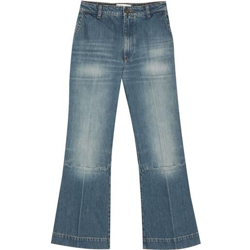 Victoria Beckham jeans svasati con applicazione - blu