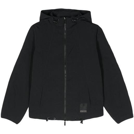 Armani Exchange giacca con cappuccio - nero