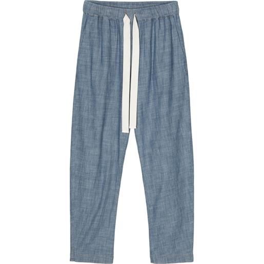 Semicouture pantaloni chambray - blu