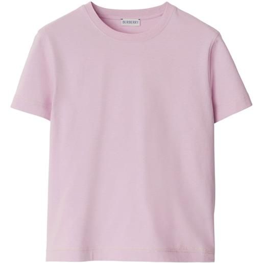 Burberry t-shirt con ricamo - rosa