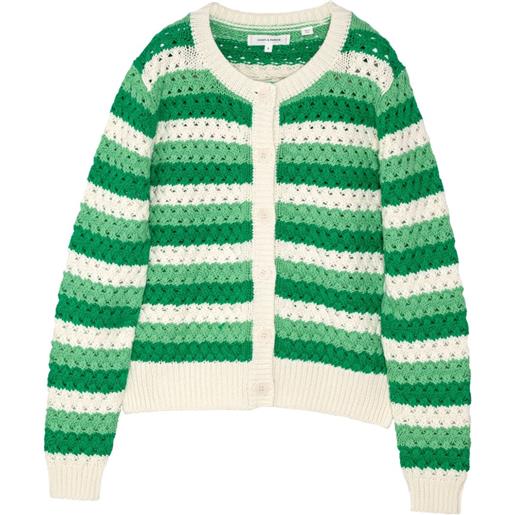 Chinti & Parker cardigan all'uncinetto a righe - verde