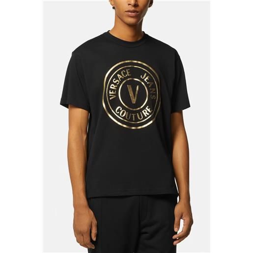 VERSACE JEANS COUTURE t-shirt uomo nera/oro ht04