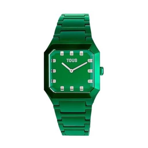 TOUS orologio quadrato in alluminio verde 300358040