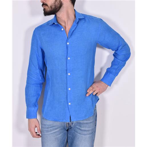 MC2 SAINT BARTH camicia mc2 saint barth azzurro pamplona lino bluetto