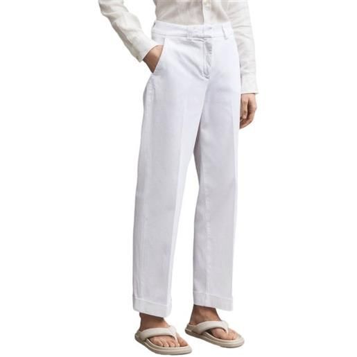 PEUTEREY - pantalone bianco cotone