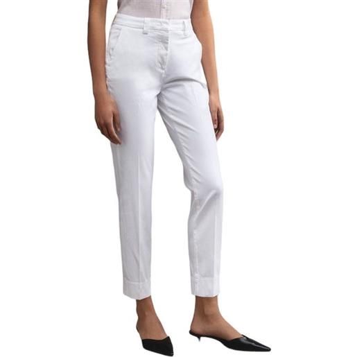 PEUTEREY - pantalone bianco cotone