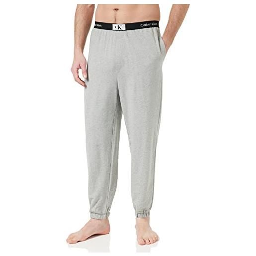 Calvin Klein pantaloni da jogging uomo sweatpants lunghi, grigio (grey heather), xl