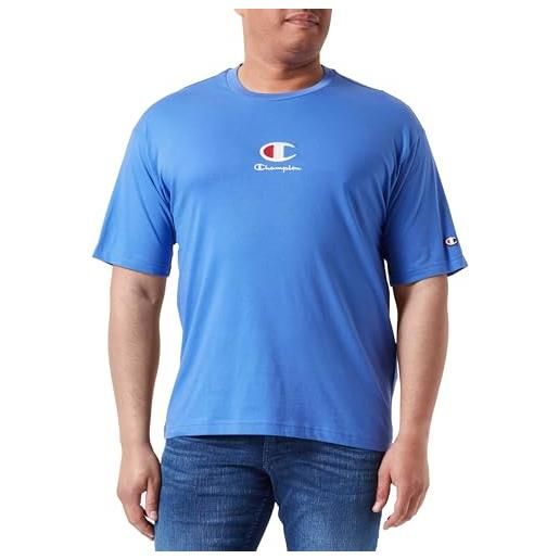 Champion legacy icons plus-s/s crewneck t-shirt, blu jeans, xxl uomo