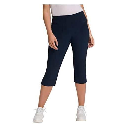 Ulla popken capri bengalin pantaloni, blu/nero, 38w x 32l donna