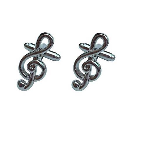 Miniblings chiave di violino clef gemelli pulsant+ music box - gioielli bottoni della camicia gemelli i gemelli degli uomini sono scatola di legno inclusa