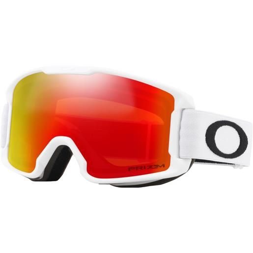 Oakley line miner prizm snow ski goggles junior bianco prizm snow torch iridium/cat 3
