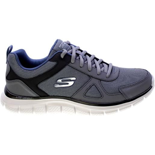 Skechers sneakers uomo grigio/blue track scloric 52631gynv