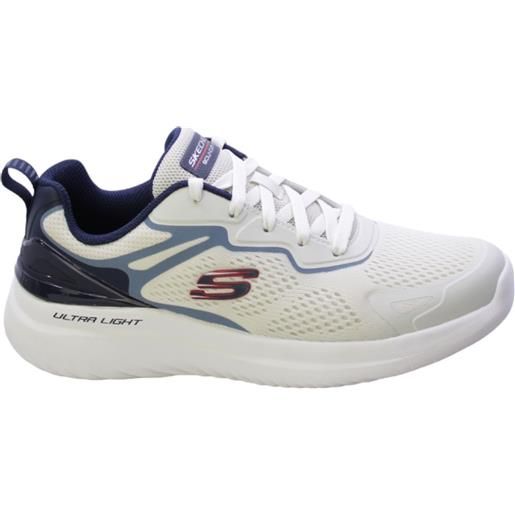 Skechers sneakers uomo bianco bounder 2.0 andal 232674wnv