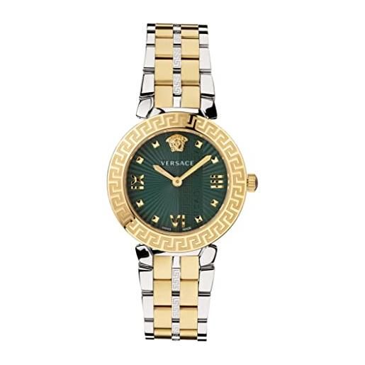 Versace orologio analogico al quarzo da donna con cinturino in acciaio inossidabile vez600321