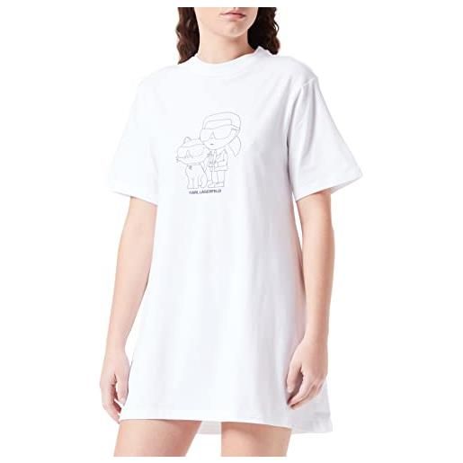 KARL LAGERFELD donna abito pigiama ikonik 2.0 bianco xs