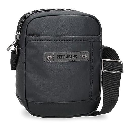 Pepe Jeans hatfield borsa a tracolla piccola nero 15x19,5x6 cm poliestere, nero, taglia unica, borsa a tracolla piccola