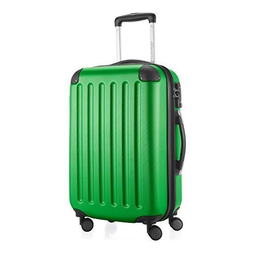 Hauptstadtkoffer - spree - bagaglio a mano, valigia rigida, trolley espandibile, 4 ruote doppie, tsa, 55 cm, 42 litri, verde