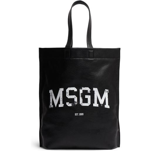 MSGM borsa shopping maxi in similpelle