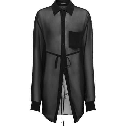 ANN DEMEULEMEESTER camicia relaxed fit valere in seta