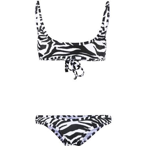 The Attico bikini con stampa tigrata - bianco