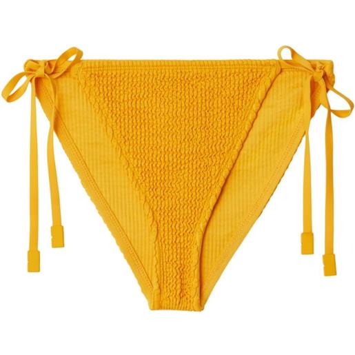 Burberry slip bikini con nodo laterale - giallo