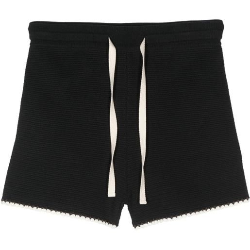 Jil Sander shorts in maglia - nero