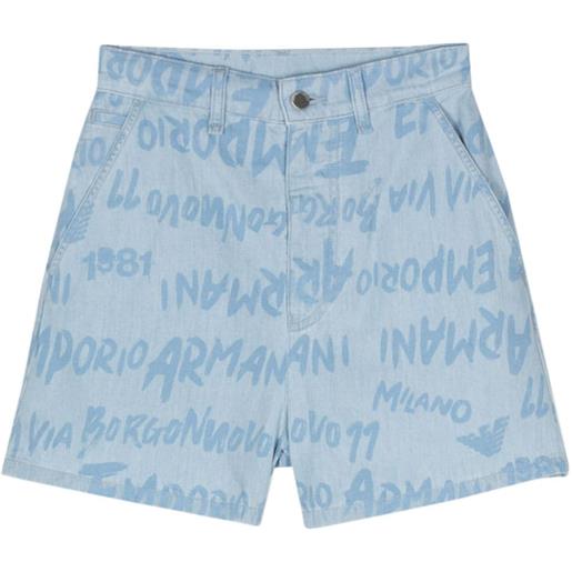 Emporio Armani shorts con stampa - blu