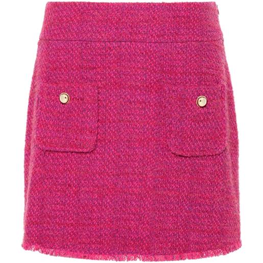 Ba&Sh minigonna bonnie in tweed - rosa